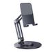 BONERUY Support pour smartphone/tablette L06X en aluminium - Rotation à 360, pliable, réglable à plusieurs angles - Gris foncé