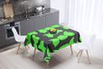 Bonamaison Tafelkleed, Anti-Mold, Sneldrogend, Waterdicht, 100% Polyester Tafellaken, Neon groene rook, 140 x 140 Cm