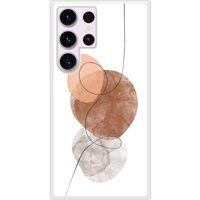 Samsung Beschermende siliconen case compatibel met Galaxy S23 Ultra One lijn bruin