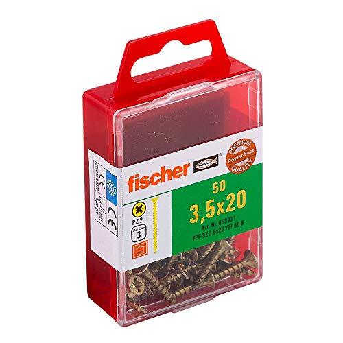 Fischer Power-F 659244 houtbouwschroef Verzonken kop 3,5x20 Gelbverzinkt