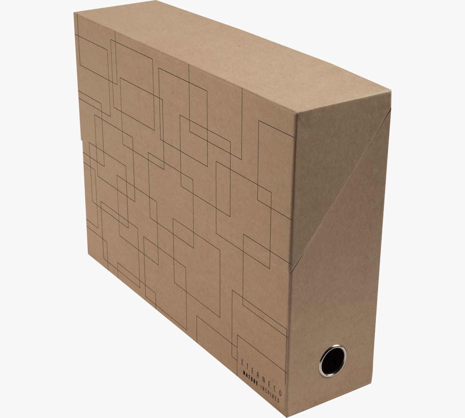Exacompta Eterneco Packaging Box - Brown - Cardboard - 345 x 90 x 255 mm - 1 pc