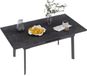 Bolt Edge Table à manger Zenia - 4 à 8 personnes - Noir - Extensible - 130-160cm - Rectangulaire