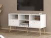 BOAVISTA meuble tv-hifi 2 tiroirs blanc