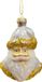 Driesprong Collection Kerstbal kerstman glitter wit/goud