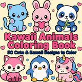 Kawaii Animals Coloring Book