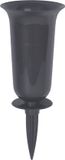 Form Plastic Grafvaas - kunststof - antraciet - H37 cm
