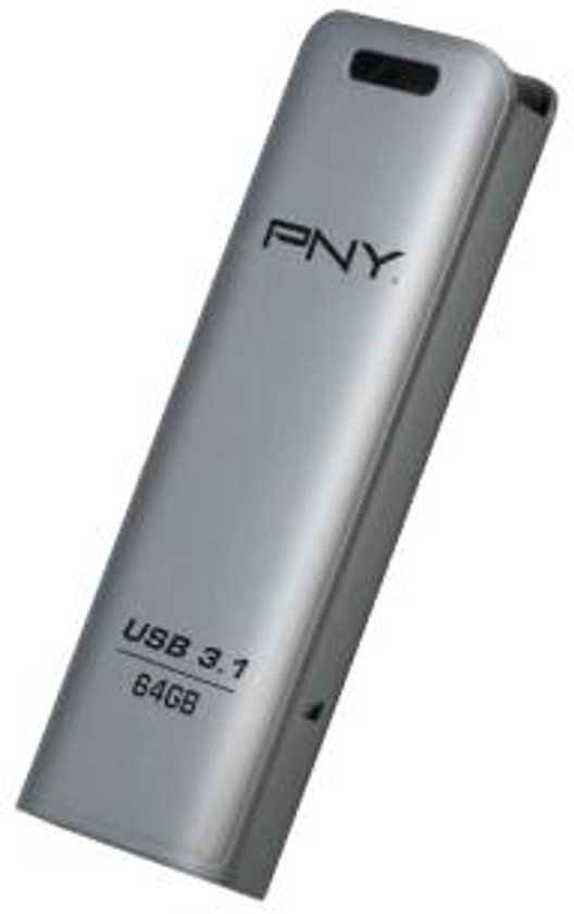 PNY Elite Steel USB-stick 64 GB - Zilver - FD64GESTEEL31G-EF