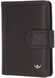 Golden Head Leren kaarthoes Polo RFID Protect Kartenetui mit Riegel 4516 Dunkelbraun