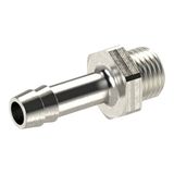RIEGLER Schroefslangaansluiting, G 1/4 a., voor slang LW 9 mm, SW 17, messing niet; werkdruk max. 25 bar, bedrijfstemperatuur. Maximale 150 °C.