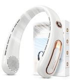 Nekventilator, 4000mAh Oplaadbaar via USB (15U), 3 Snelheden & 360° Luchtstroom, Led-Display, Stille Ventilator voor Kantoor, Reizen, Sport, Buiten (Wit)