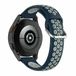 Qubix - Bracelet de sport en silicone avec boucle - Bleu foncé + gris - adapté pour Huawei Watch 5 - 46mm