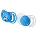 Neobaby Lichte fopspeen met anatomisch dak van siliconen mini 0 maanden + 2 stuks, blauw
