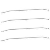 vidaXL Support de bâche pour remorques 4 argent 102-155 cm Aluminium