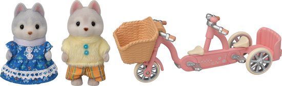 Sylvanian Families Tandem Fietsset - Husky zus & broer - 5637