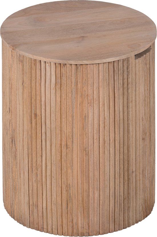 Lewis & Loft Bijzettafel Lonne - FSC® mangohout - Rond ⌀40 - Naturel