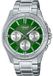 CASIO MTP-1375PD herenhorloge, groene wijzerplaat, quartz, analoog, roestvrij staal