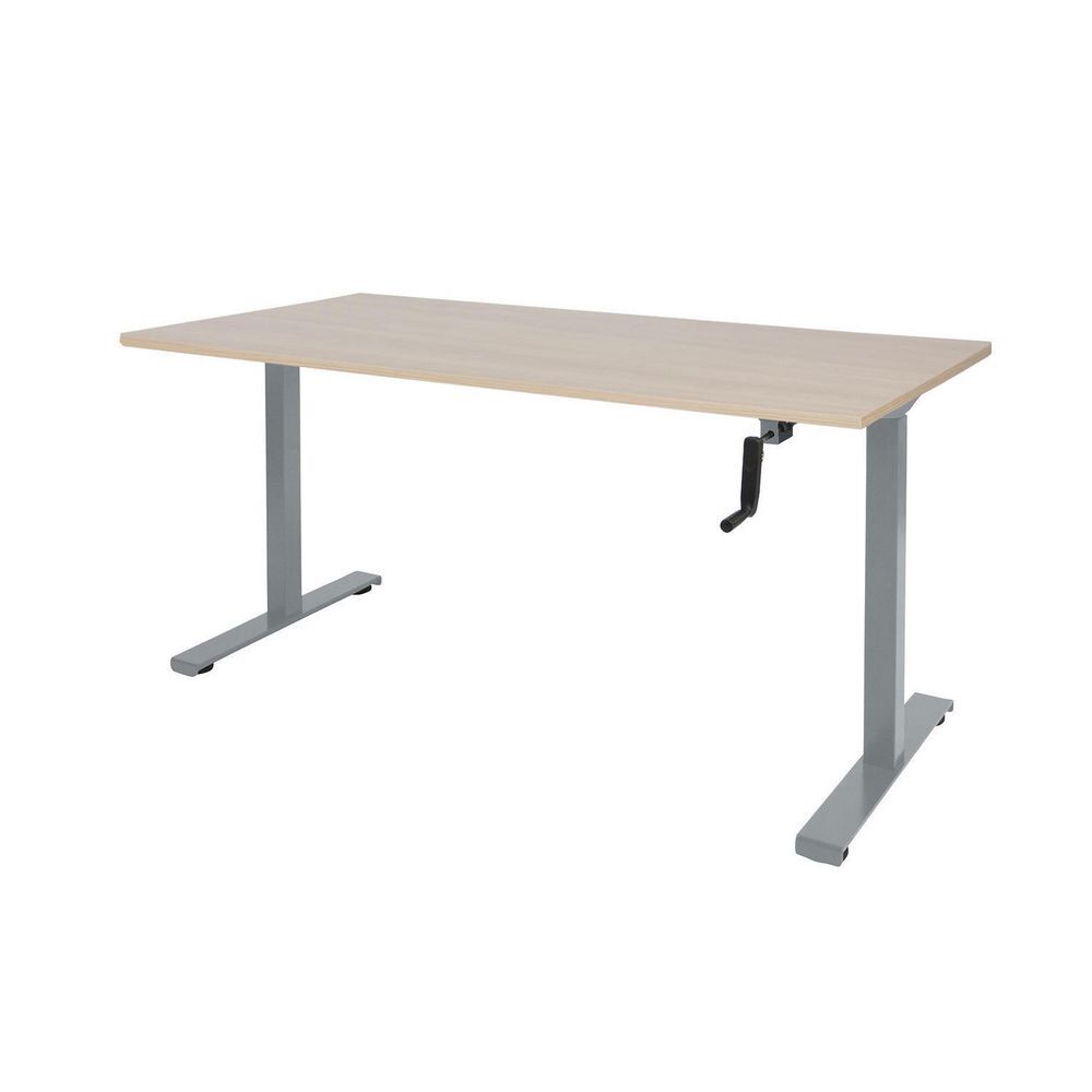 Prof Desk Bureau Pendolo basic 160x80 cm, Lindberg Eiken, Aluminium