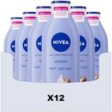 NIVEA Zijdezachte Body Milk - 12 x 400 ml - Voordeelverpakking