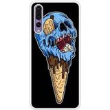 Ice cream skull Bedrukt siliconen hoesje compatibel met P20 Pro