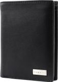 bugatti Leren Portemonnee City Line RFID Coin Wallet Combi Style 13CC Metal Logo Black Zwart