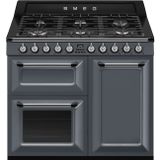 Smeg TR103GR fornuis Vrijstaand fornuis Electrisch Gaskookplaat Grijs A