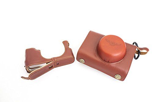 TP Handgemaakte Echt Lederen Full Camera Case Tas Cover Voor FUJIFILM X100S X100 Bruin Onderste Opening Versie