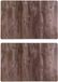 Tapis de table imprimés imitation bois - Lot de 4 - 43 x 28 cm - PVC - Marron