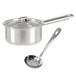 Kinvara Steelpan en Sauslepel - D14 cm - 1L - zilver - aluminium/rvs - jusplan/sauspan - pannen