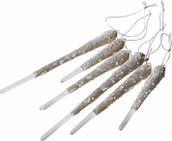 Loberon Hanger set van 6 Roussac helder/champagne