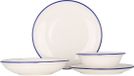 Rinart Serviesset (Medium) - Blue Edge - 24 delig - 6 persoons - Porselein