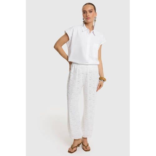 Refined Department kanten barrel broek - wit
