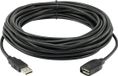 Renkforce RF-4096104 USB-kabel USB 2.0 USB-A stekker, USB-A bus 10.00 m Zwart Vergulde steekcontacten