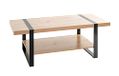 HAKU Salontafel eiken, zwart, Metaal, spaanplaat - Maat: B 120 cm x H 45 cm x D 60 cm, Stijl: Modern