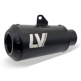 LeoVince LV-10 uitlaatsysteem, zwart, Ø 54 mm 160 mm, rechts