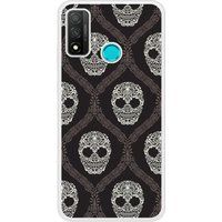 P Smart 2020 Floral skull bedrukt siliconen hoesje