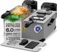 Turbotronic DF-2 Duo Dubbele Frituurpan Zilver