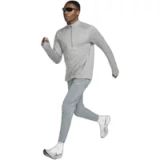 Nike Stride Dri-Fit Heren Hardloop T-shirt Lange Mouw Grijs L