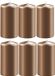 Enlightening Candles Bougie cylindrique/bougie pilier - 8x - cuivre - D6 x H8 cm - 27 heures de combustion
