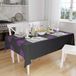 Bonamaison Tafelkleed, Anti-Mold, Sneldrogend, Waterdicht, 100% Polyester Tafellaken, Paars, zwart, 140 x 160 Cm