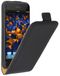 Mumbi Flip Case Zwart Leer voor iPhone SE/5/5S