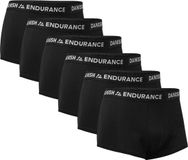 DANISH ENDURANCE Korte Boxershorts Heren Ondergoed - 6 pack - Zwart - Maat 3XL