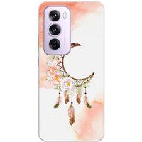 Oppo Siliconen hoesje - Compatibel met Oppo Reno 12 Pro - ontwerp dreamcatcher lune