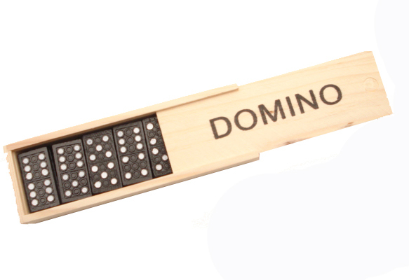 LG-IMPORTS Domino Spel In Houten Kist