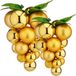 Arte r Artesania Cerd Druiventros namaakfruit/nepfruit - 20 en 25 cm - goud - 2x stuks - kunststof