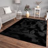 TT Home Hoogpolig Tapijt Imitatiebont Zwart 140x200 cm