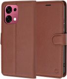 Techsuit Hoesje geschikt voor Oppo A6 Pro - Leather Folio Book Wallet Case - Bruin