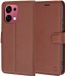 Techsuit Hoesje geschikt voor Oppo A6 Pro - Leather Folio Book Wallet Case - Bruin