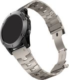 Strap-it Titanium bandje geschikt voor Garmin Fenix 3 / 5x / 6x / 7x / Epix Pro / Enduro - Titanium kleur