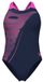Arena Dames zwempak uit 1 stuk Bright Glare V Ba - Navy/Shocking Pink - Maat 46