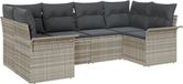 vidaXL Banc de jardin gris clair polyrotin